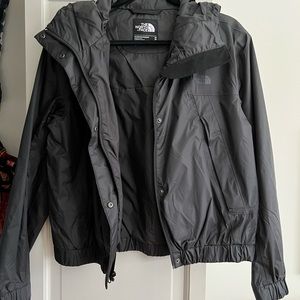 The North Face rain coat/bomber style with hood Medium